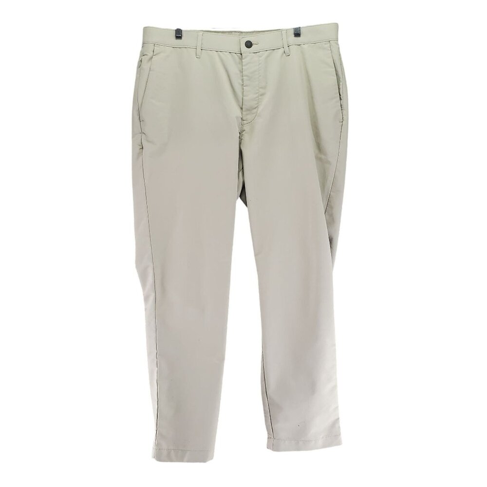 Banana Republic Pants Mens 36x30 Tan Polyester Flat Front Slacks